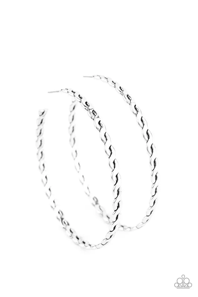 Earrings Paparazzi Jewelry Paparazzi Earring Infinite Twist Silver Earrings Paparazzi Jewelry Paparazzi Earring Infinite Twist Silver