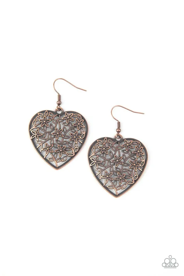 Earrings Paparazzi Jewelry Paparazzi Earring Let Your Heart Grow Copper Earrings Paparazzi Jewelry Paparazzi Earring Let Your Heart Grow Copper