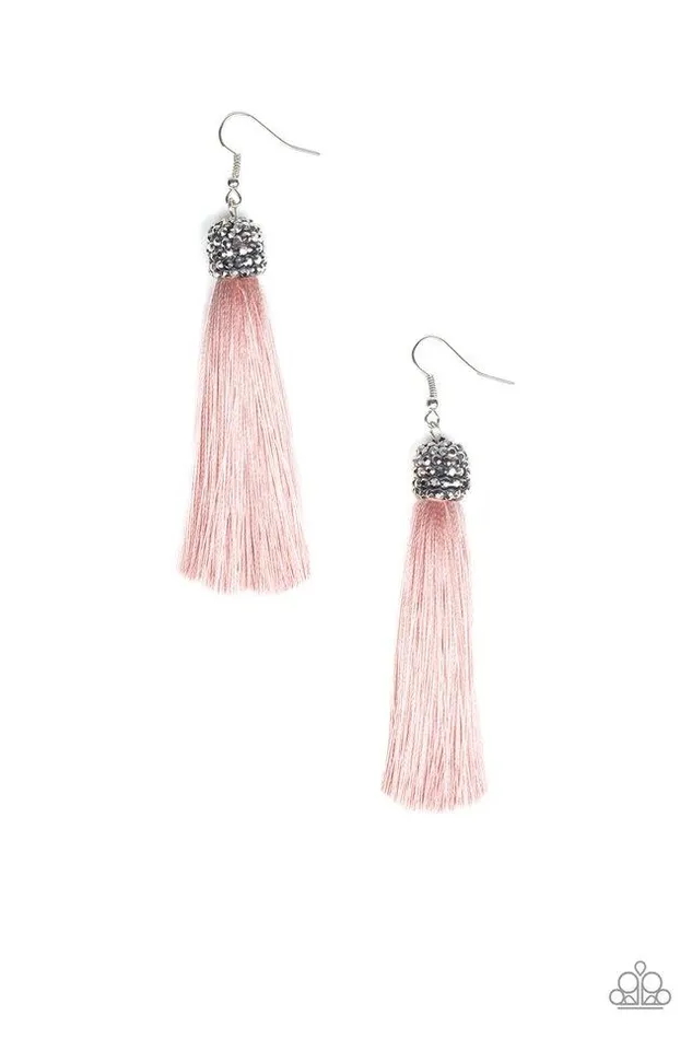 Earrings Paparazzi Jewelry Paparazzi Earring Make Room For Plume Pink