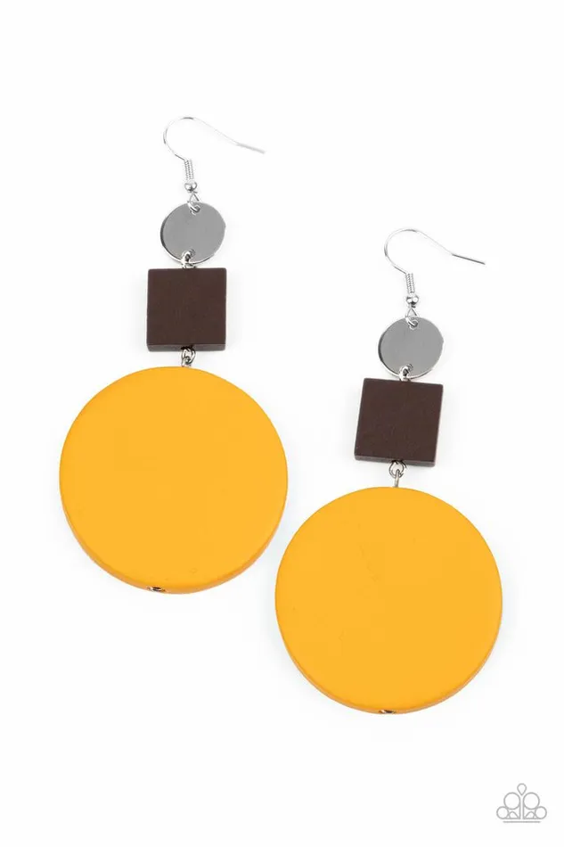 Earrings Paparazzi Jewelry Paparazzi Earring Modern Materials Yellow Earrings Paparazzi Jewelry Paparazzi Earring Modern Materials Yellow