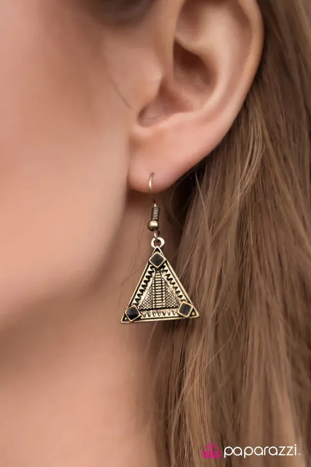 Earrings Paparazzi Jewelry Paparazzi Earring Nights Over Egypt Brass