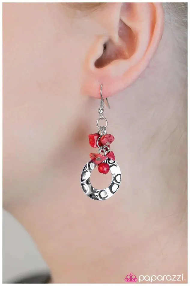 Earrings Paparazzi Jewelry Paparazzi Earring RED Zeppelin Red