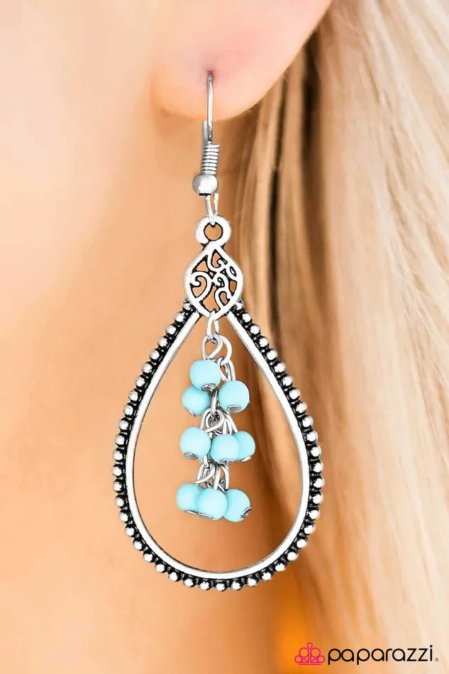 Earrings Paparazzi Jewelry Paparazzi Earring Right As Rain Blue