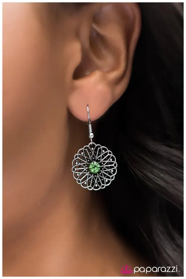 Earrings Paparazzi Jewelry Paparazzi Earring Take Me Sailing Green