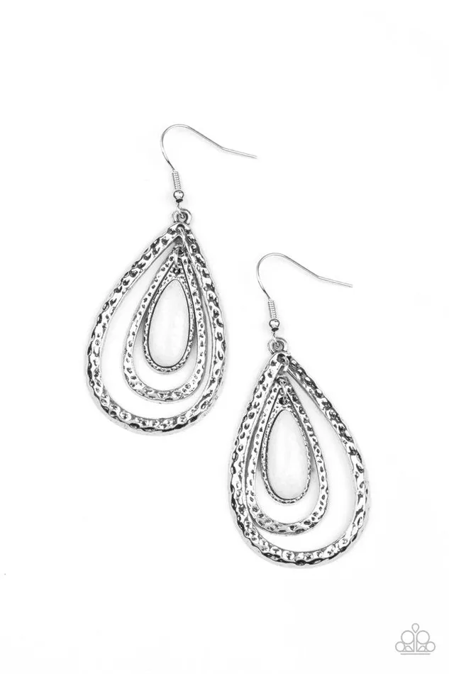 Earrings Paparazzi Jewelry Paparazzi Earring Teardrop Torrent White Earrings Paparazzi Jewelry Paparazzi Earring Teardrop Torrent White