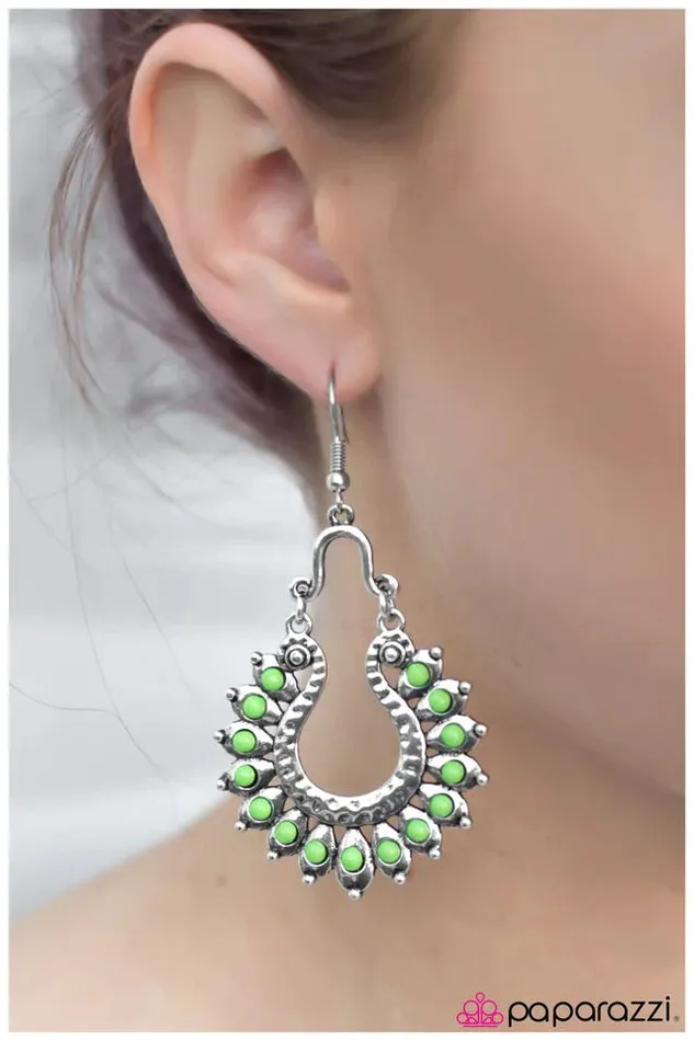 Earrings Paparazzi Jewelry Paparazzi Earring The Old West Green
