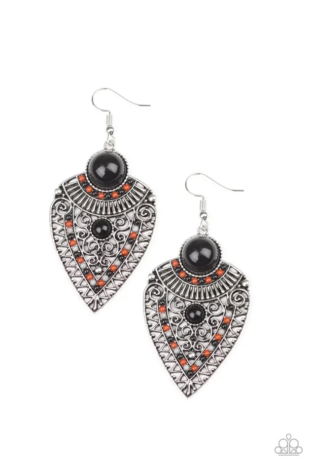Earrings Paparazzi Jewelry Paparazzi Earring Tribal Territory Black Earrings Paparazzi Jewelry Paparazzi Earring Tribal Territory Black