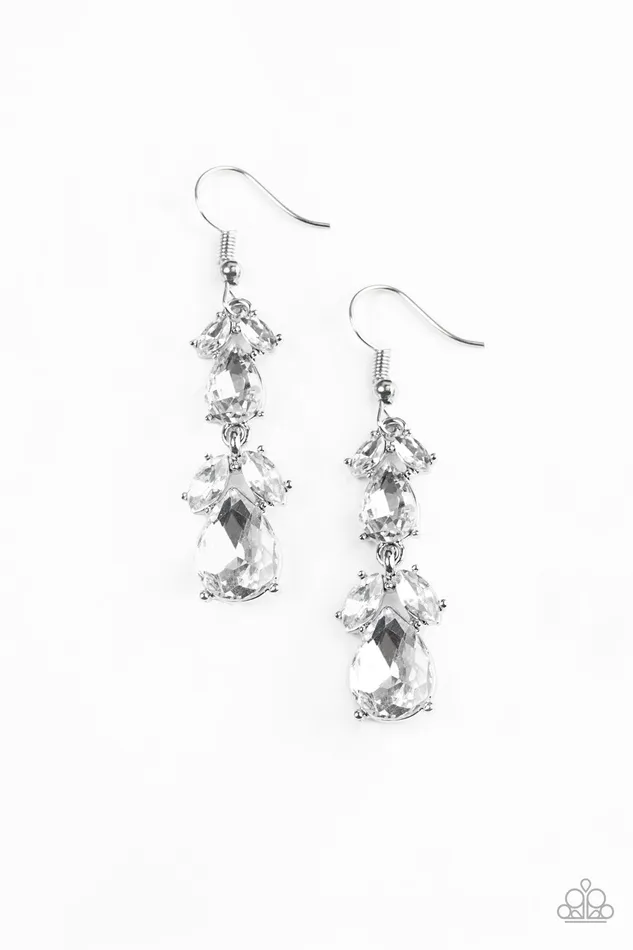 Earrings Paparazzi Jewelry Paparazzi Earring Trophy Hall White