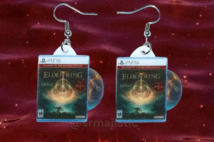 Earrings Sam Makes Things Elden Ring Shadow of the Erdtree PS5 Game 2D detailed Handmade Earrings Earrings Sam Makes Things Elden Ring Shadow of the Erdtree PS5 Game 2D detailed Handmade Earrings