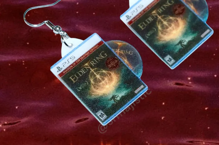 Earrings Sam Makes Things Elden Ring Shadow of the Erdtree PS5 Game 2D detailed Handmade Earrings