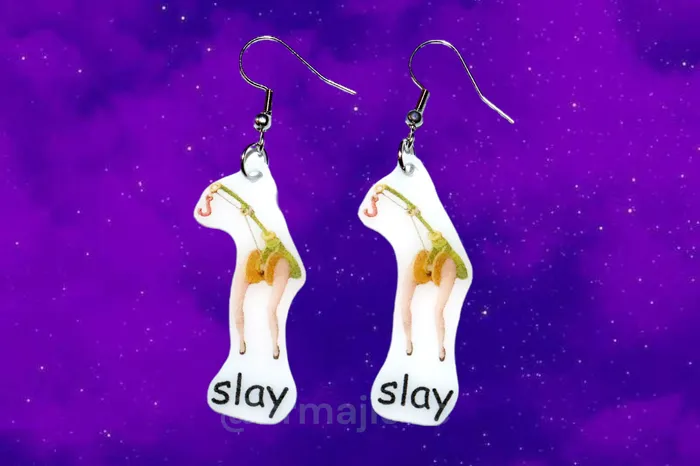 Earrings Sam Makes Things READY TO SHIP Fishing Rod with Legs Toy Story Slay Meme Handmade Earrings Earrings Sam Makes Things READY TO SHIP Fishing Rod with Legs Toy Story Slay Meme Handmade Earrings