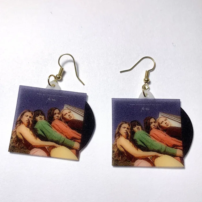 Earrings Sam Makes Things The Aces When My Heart Felt Volcanic Vinyl Album Handmade Earrings