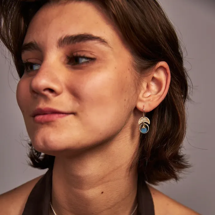 Earrings Sunset Shimmer Blue Druzy Earrings Laura J Designs