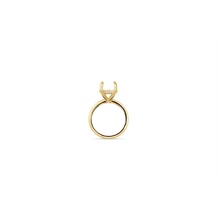 Engagement Collections Rings 14K Yellow Gold Semi Mount Ring for Round Diamond with Hidden Halo Engagement Collections Rings 14K Yellow Gold Semi Mount Ring for Round Diamond with Hidden Halo