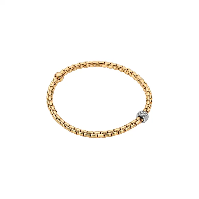 FOPE Bracelets Fope 18K Yellow Gold Eka Collection Diamond Bracelet XLarge Size FOPE Bracelets Fope 18K Yellow Gold Eka Collection Diamond Bracelet XLarge Size