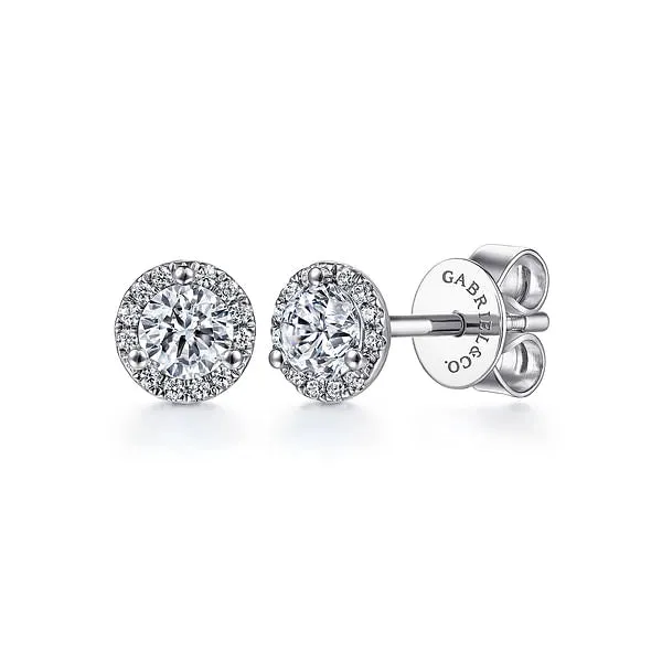 Gabriel Co Earrings 14K White Gold Diamond Earrings