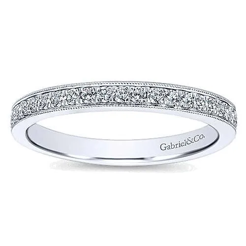 Gabriel Co Rings 14K White Gold Diamond Band
