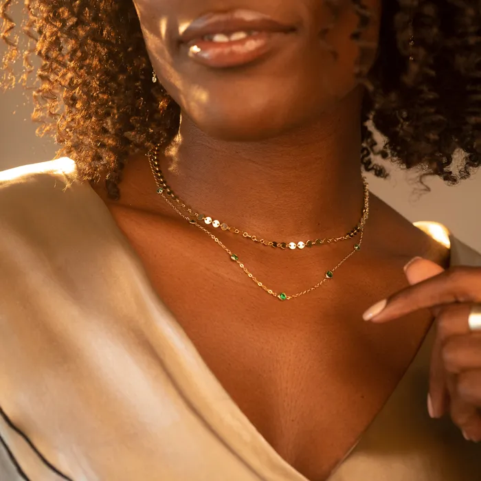 Gold Circles Necklace TheRoseGypsy Necklaces