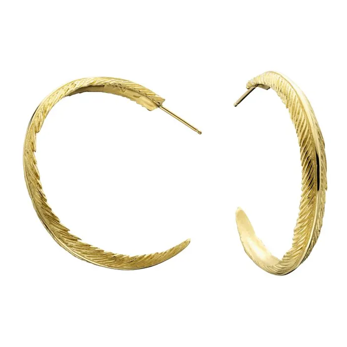 Grainger McKoy Earrings Grainger McKoy 14K Yellow Gold Narrow Feather Earrings Grainger McKoy Earrings Grainger McKoy 14K Yellow Gold Narrow Feather Earrings