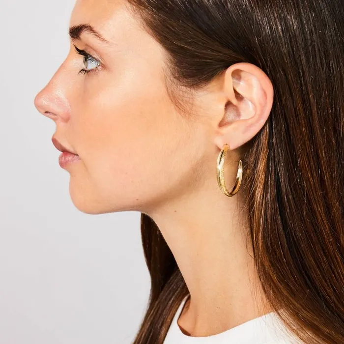 Grainger McKoy Earrings Grainger McKoy 14K Yellow Gold Narrow Feather Earrings