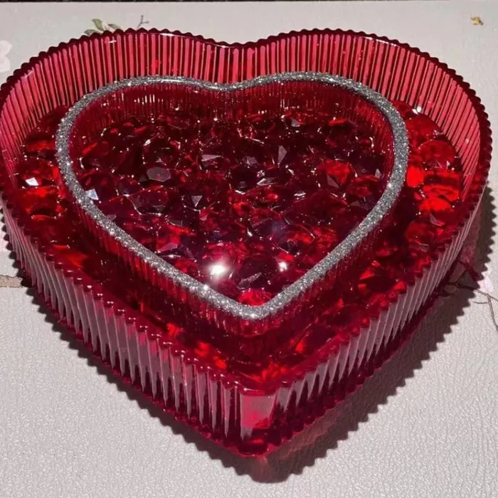 Handmade Heart Diamond Storage Resin Mold IntoResin Necklaces