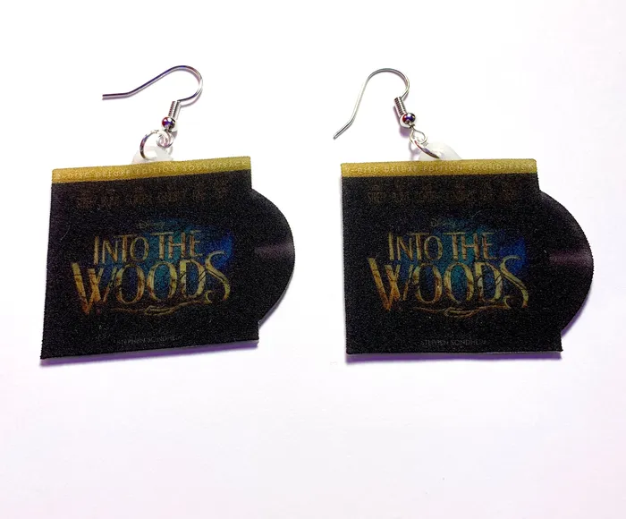 Into the Woods Movie Musical Soundtrack Vinyl Album Handmade Earrings Sam Makes Things Earrings