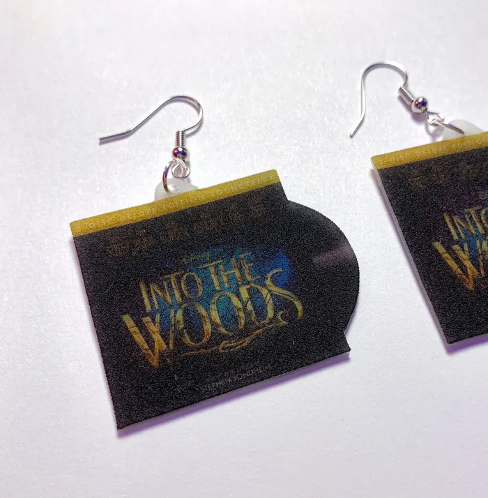 Into the Woods Movie Musical Soundtrack Vinyl Album Handmade Earrings Sam Makes Things Earrings