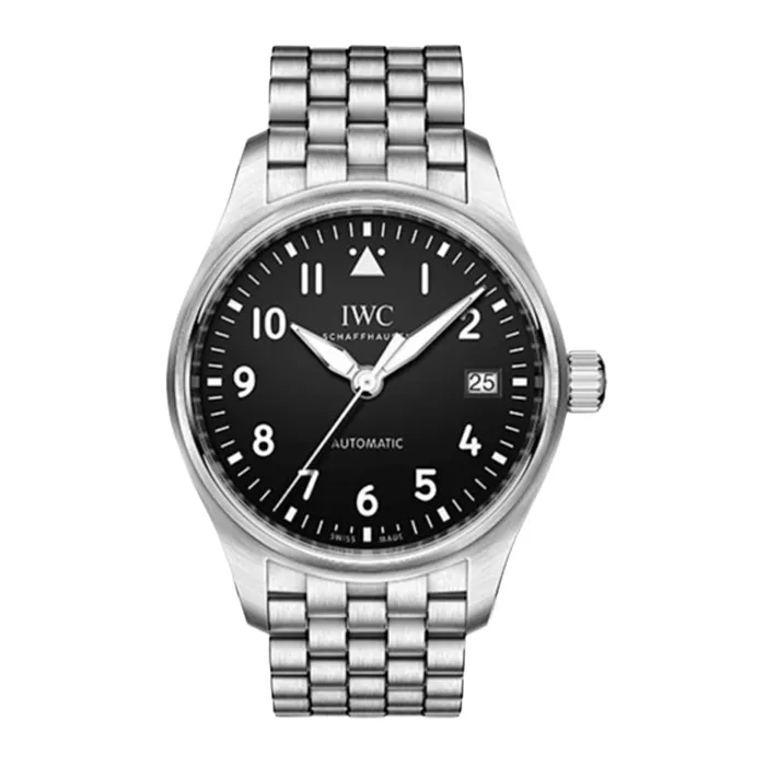 IWC Pilots 36mm Ref IW324010 Black Index Dial Stainless Steel Bracelet IWC Bracelets IWC Pilots 36mm Ref IW324010 Black Index Dial Stainless Steel Bracelet IWC Bracelets
