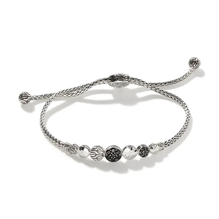 John Hardy Dot Sterling Silver Hammered 25mm Mini Chain Pull Bracelet John Hardy Bracelets John Hardy Dot Sterling Silver Hammered 25mm Mini Chain Pull Bracelet John Hardy Bracelets