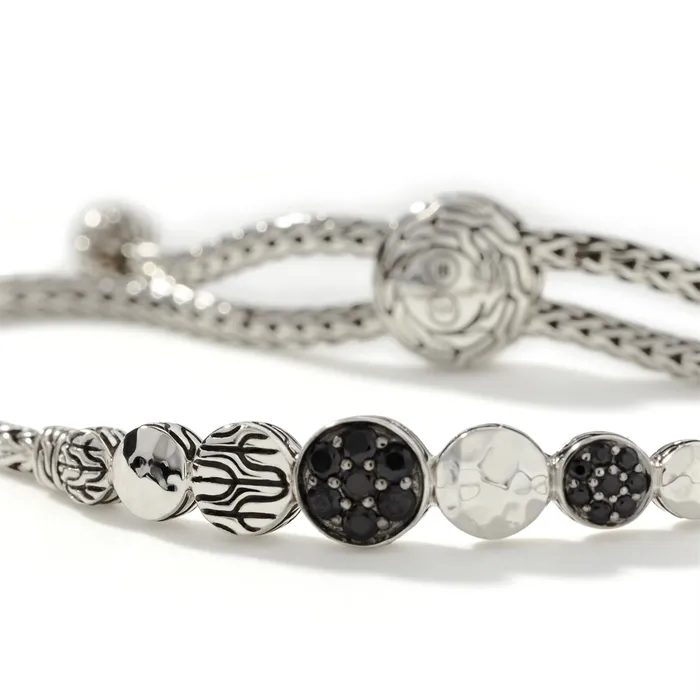 John Hardy Dot Sterling Silver Hammered 25mm Mini Chain Pull Bracelet John Hardy Bracelets John Hardy Dot Sterling Silver Hammered 25mm Mini Chain Pull Bracelet John Hardy Bracelets