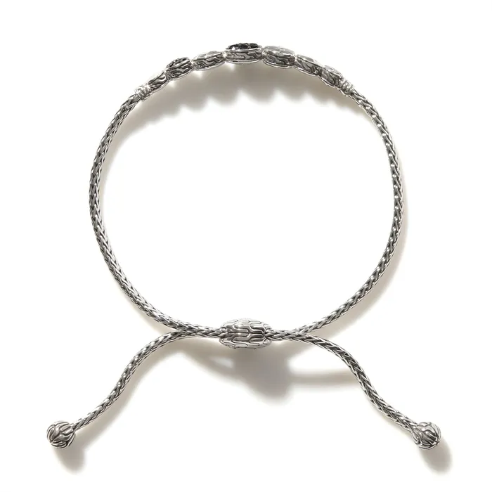 John Hardy Dot Sterling Silver Hammered 25mm Mini Chain Pull Bracelet John Hardy Bracelets John Hardy Dot Sterling Silver Hammered 25mm Mini Chain Pull Bracelet John Hardy Bracelets