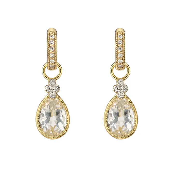 Jude Frances Earrings Jude Frances Provence Pear Stone Earring Charms