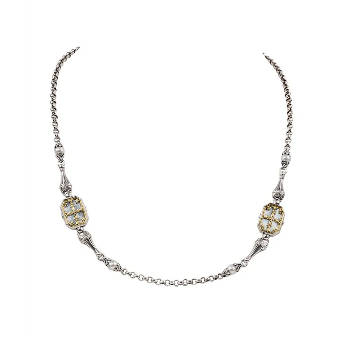Konstantino Konstantino Hestia Silver and Gold Mother of Pearl Necklace 18 inch Necklaces Konstantino Konstantino Hestia Silver and Gold Mother of Pearl Necklace 18 inch Necklaces