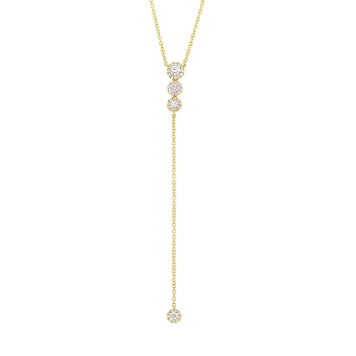 Meierotto Jewelers Necklaces 14K Yellow Gold Diamond Lariat Necklace