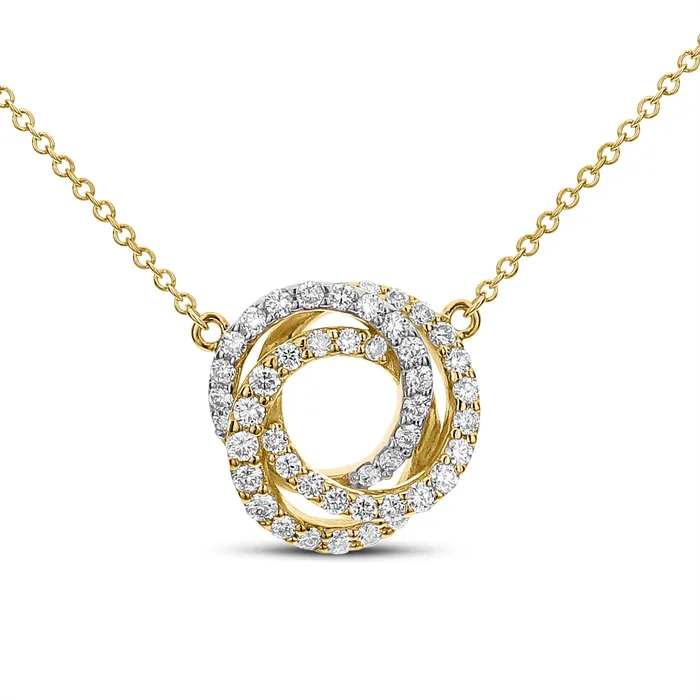 Meierotto Jewelers Necklaces 18K Yellow Gold Diamond Interlocking Circle Necklace Meierotto Jewelers Necklaces 18K Yellow Gold Diamond Interlocking Circle Necklace