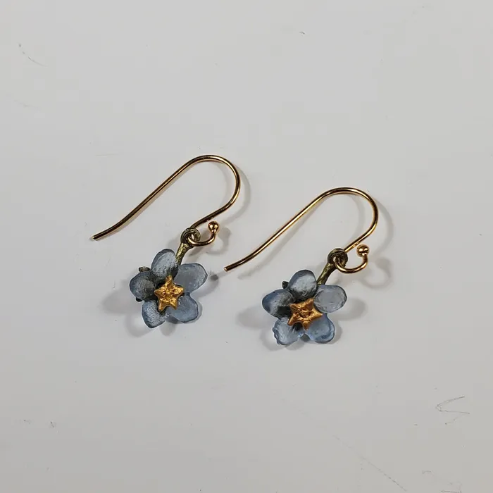 Michael Michaud Earrings Forget Me Not Single Flower Wire Earrings Michael Michaud Earrings Forget Me Not Single Flower Wire Earrings