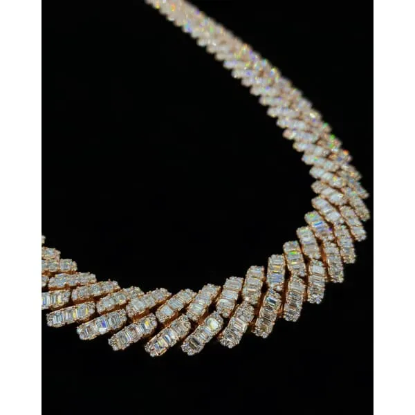 Necklaces 14kt Rose Gold Cuban Link Chain With 8260ct Diamonds CUB1773333 Diamond Source NYC Necklaces 14kt Rose Gold Cuban Link Chain With 8260ct Diamonds CUB1773333 Diamond Source NYC