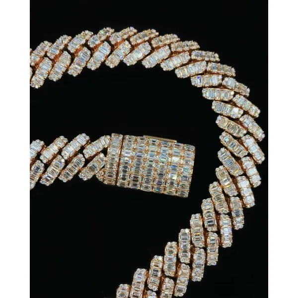 Necklaces 14kt Rose Gold Cuban Link Chain With 8260ct Diamonds CUB1773333 Diamond Source NYC Necklaces 14kt Rose Gold Cuban Link Chain With 8260ct Diamonds CUB1773333 Diamond Source NYC