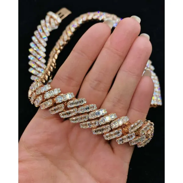Necklaces 14kt Rose Gold Cuban Link Chain With 8260ct Diamonds CUB1773333 Diamond Source NYC Necklaces 14kt Rose Gold Cuban Link Chain With 8260ct Diamonds CUB1773333 Diamond Source NYC