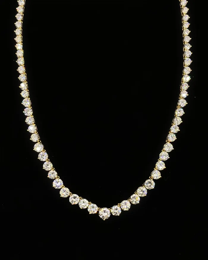 Necklaces Diamond Source NYC 14k Yellow Gold Diamond Necklace NEC75005