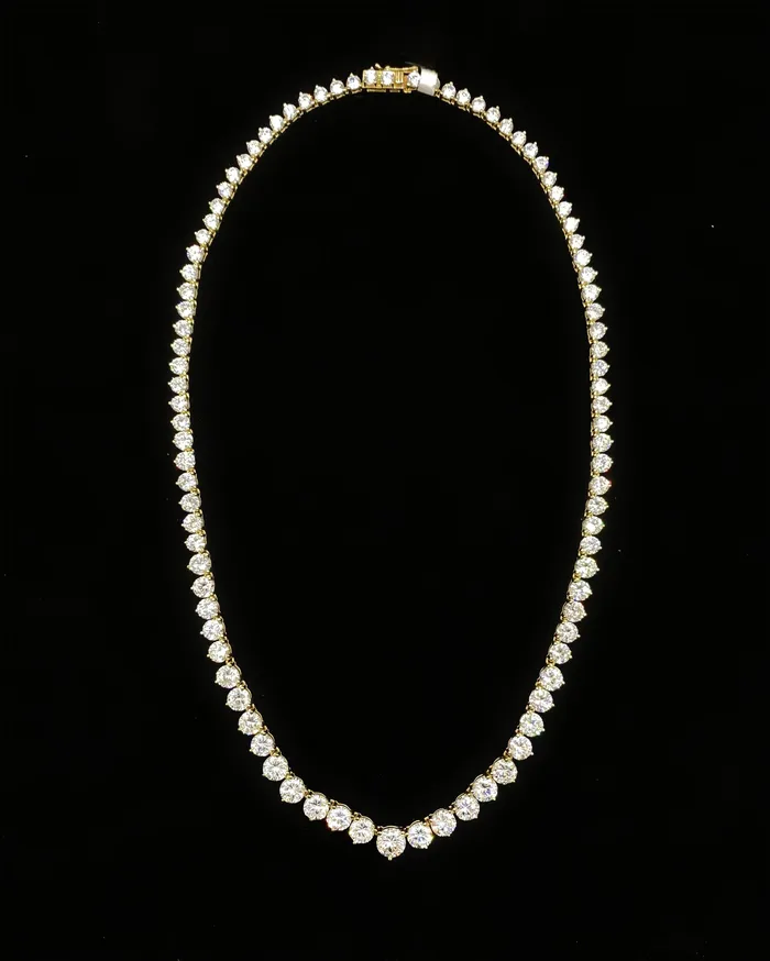 Necklaces Diamond Source NYC 14k Yellow Gold Diamond Necklace NEC75005