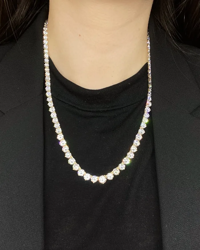 Necklaces Diamond Source NYC 14k Yellow Gold Diamond Necklace NEC75005