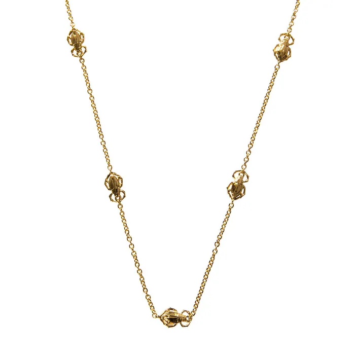 Necklaces Goldbug Long Bug Station Necklace Goldbug Collection