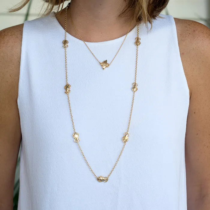 Necklaces Goldbug Long Bug Station Necklace Goldbug Collection