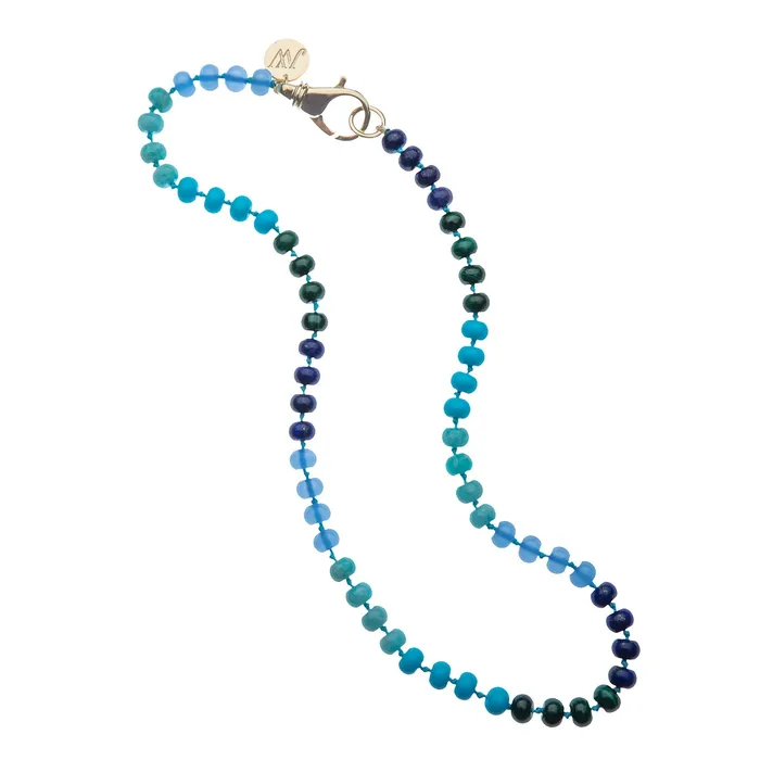 Necklaces Jane Win Ombr Carved Stone Beaded Necklace Jane Win