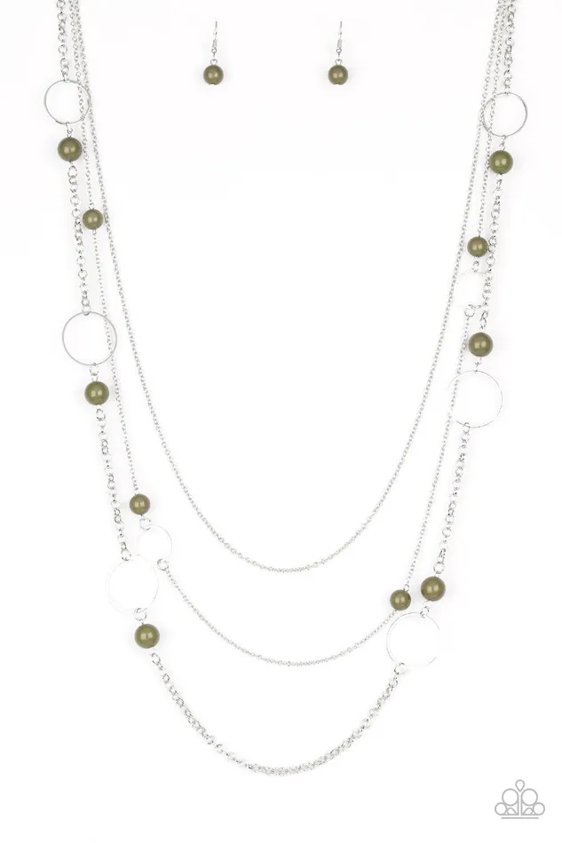 Necklaces Paparazzi Jewelry Paparazzi Necklace Beachside Babe Green