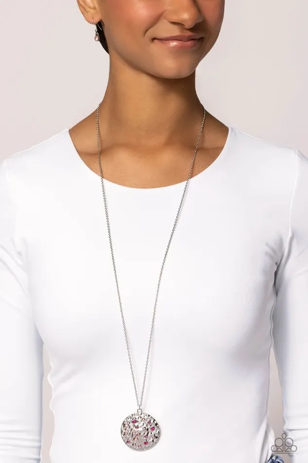 Necklaces Paparazzi Jewelry Paparazzi Necklace COMET Below Pink