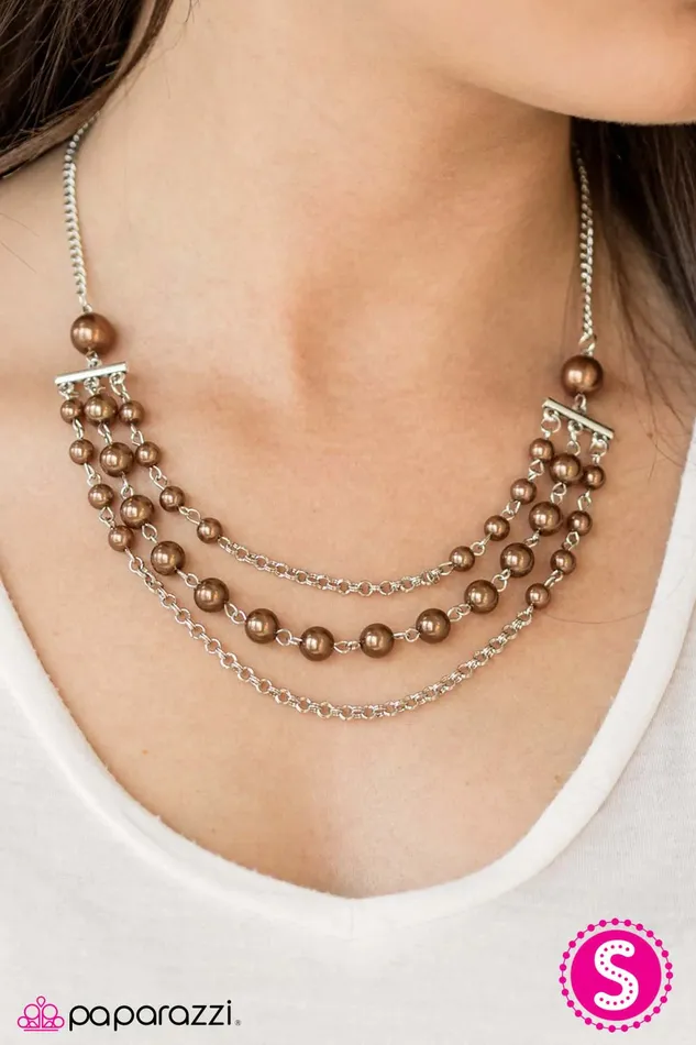 Necklaces Paparazzi Jewelry Paparazzi Necklace Dressed For Success Brown