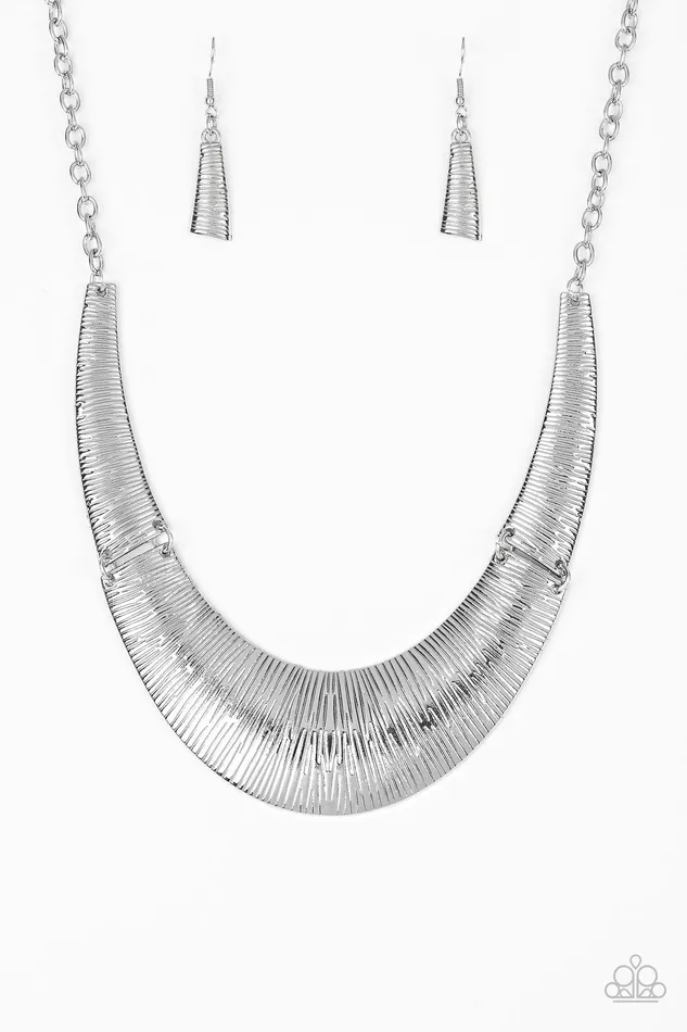 Necklaces Paparazzi Jewelry Paparazzi Necklace Feast or Famine Silver