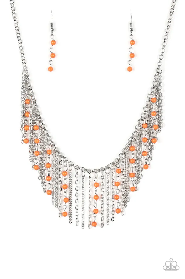 Necklaces Paparazzi Jewelry Paparazzi Necklace Harlem Hideaway Orange